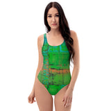One-Piece Swimsuit with artistic abstract design - unfinished sympathy