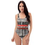 One-Piece Swimsuit with artistic abstract design - hurt