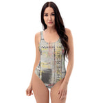 One-Piece Swimsuit with artistic abstract design - hope road