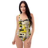 One-Piece Swimsuit with artistic abstract design - feel it