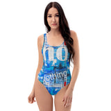 One-Piece Swimsuit with artistic abstract design - nothing