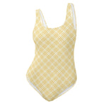 Yellow tartan designer Swimsuit - yves