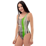 One-Piece Swimsuit with artistic abstract design - 17 days