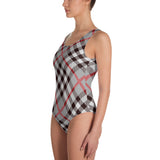 Grey tartan designer swimsuit - gil