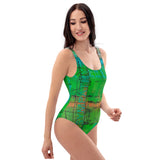One-Piece Swimsuit with artistic abstract design - unfinished sympathy