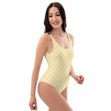 Yellow tartan designer Swimsuit - yves