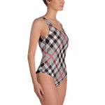 Grey tartan designer swimsuit - gil