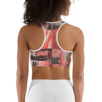 Yoga Sports bra with artistic abstract Design - somebody