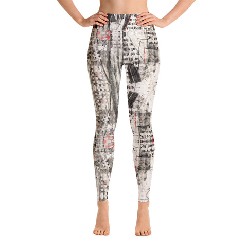 Yoga Leggings with artistic abstract design - into my arms