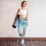 Yoga Leggings with artistic abstract design - pmw