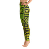 Yoga Leggings with artistic abstract design - achtsamkeit (mindfulness)