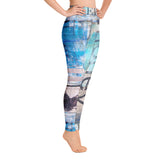 Yoga Leggings with artistic abstract design - pmw