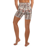 Yoga Shorts with artistic abstract design - beginning