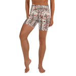 Yoga Shorts with artistic abstract design - beginning